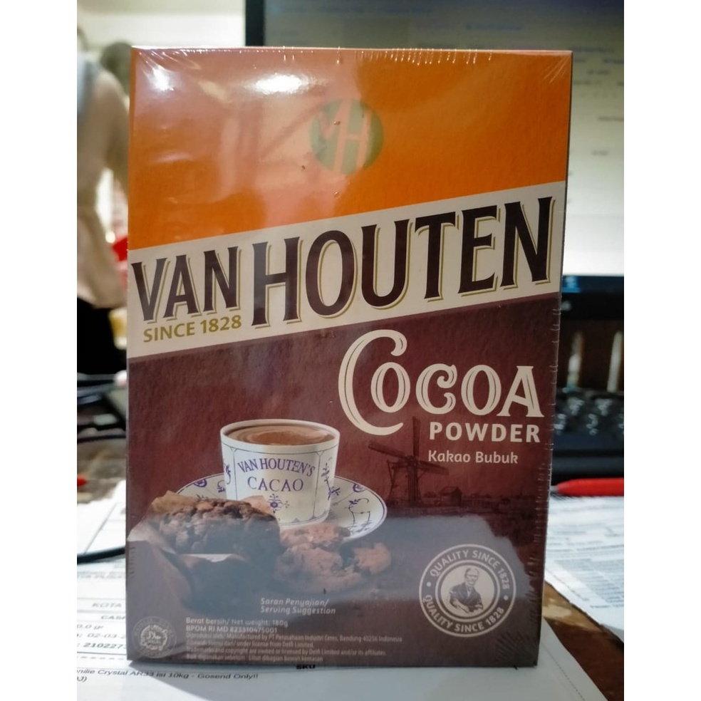 

[KODE GS8RH] Cokelat Bubuk Van Houten 180gr - Cocoa Powder !!!
