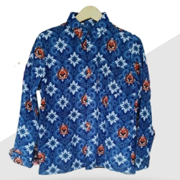 BATIK SEKOLAH IKHLAS BERAMAL BIRU LENGAN PANJANG DAN PENDEKTK SD SMP SMA