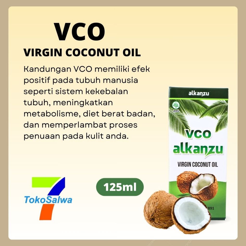 

VCO ALKANZU VIRGIN COCONUT OIL 125ML | Minyak Kelapa Murni