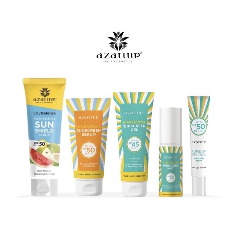 𝐒𝐡𝐞𝐁𝐞𝐚𝐮𝐭𝐲 | Azarine Sunscreen Series | SS Gel SPF 45 PA++++ - Hydramax C SPF 50 PA++++ - Cicamide - 