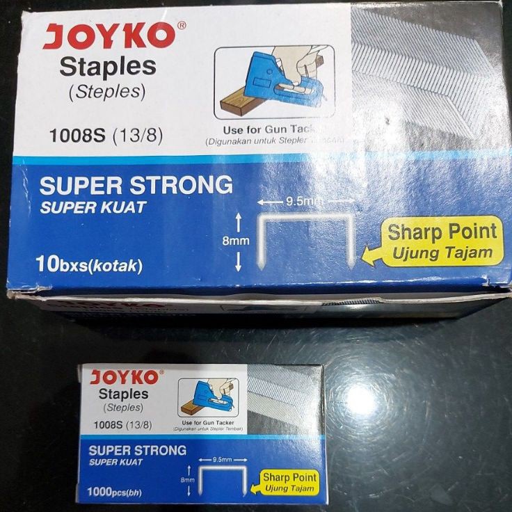 

Stok terbatas - joyko isi staples guntacker 1008s (tertera harga 10 kotak kecil)