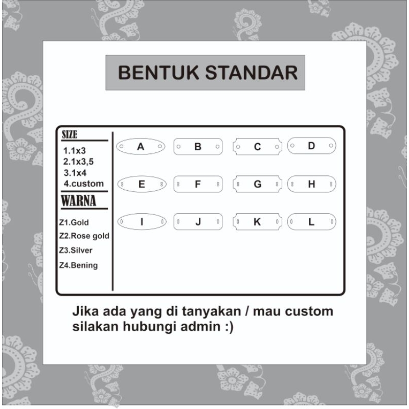 

label hijab acrylic/Lebel akrilik/label brand akrilik custom