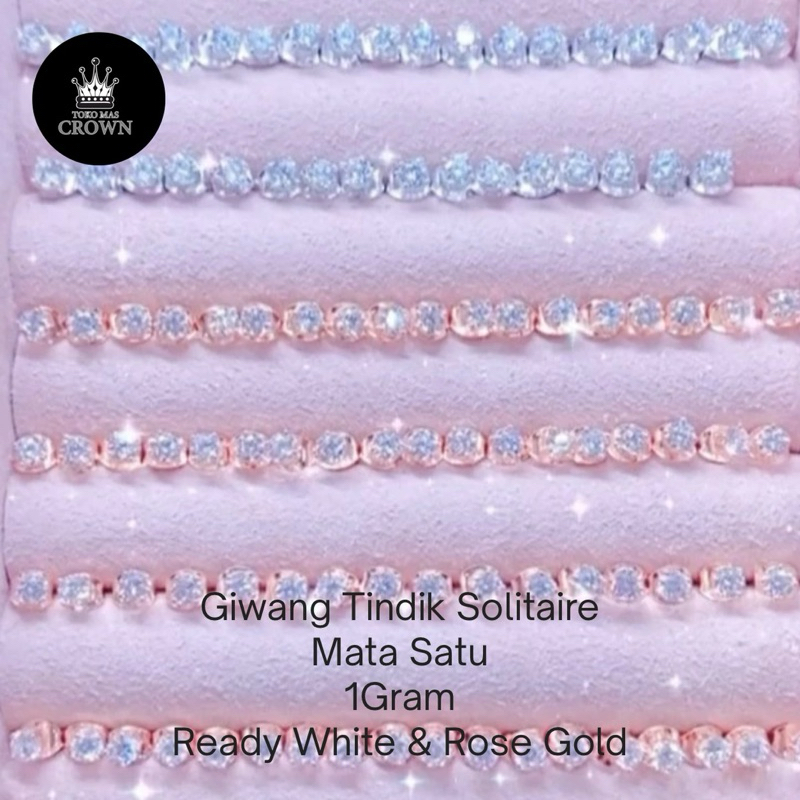 GIWANG SOLITAIRE MATA SATU EMAS ASLI 17k 750