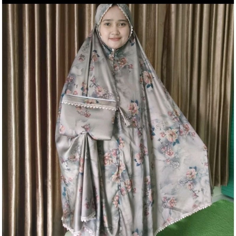 MUKENA TRAVELING ARMANY SILKY SUPER JUMBO