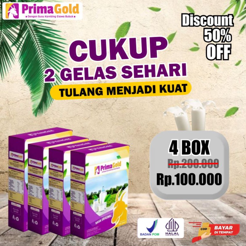 

✨MEN SALE✨ Susu Kambing Etawa Prima Gold @ 200 gram gas !!