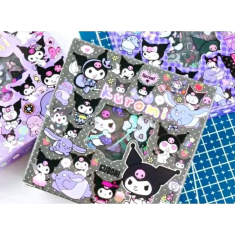 

Small Sticker Premium Aesthetic bermotif kartun Sanrio Kuromi yang cute