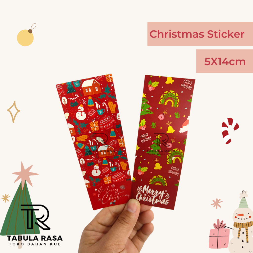 

Christmas Sticker Designer stiker label natal xmas segel toples cookie jar sleeve