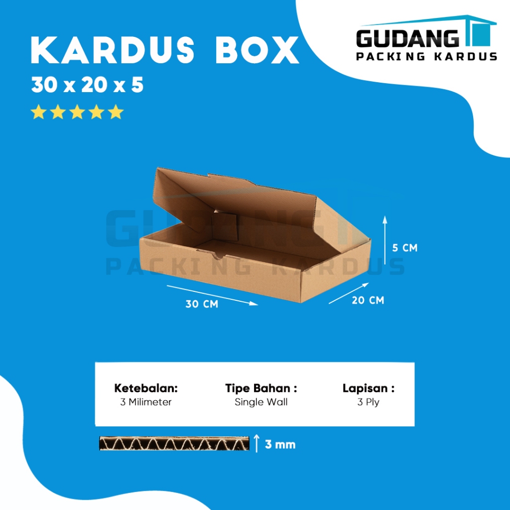 

Box Diecut Kardus Makanan Pizza Polos 30 X 20 X 5 cm