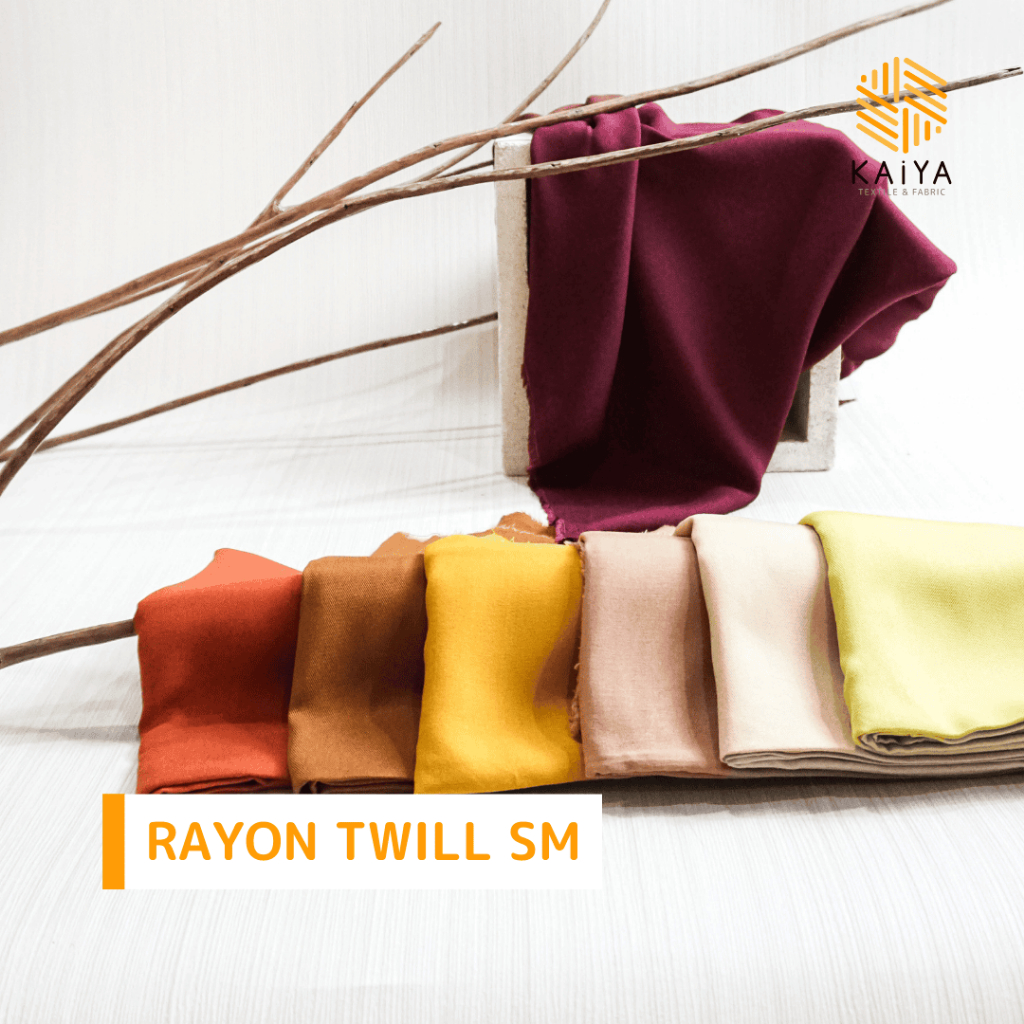 Bahan Kain Baju Rayon Twill SM 1 rol ± 60 yard