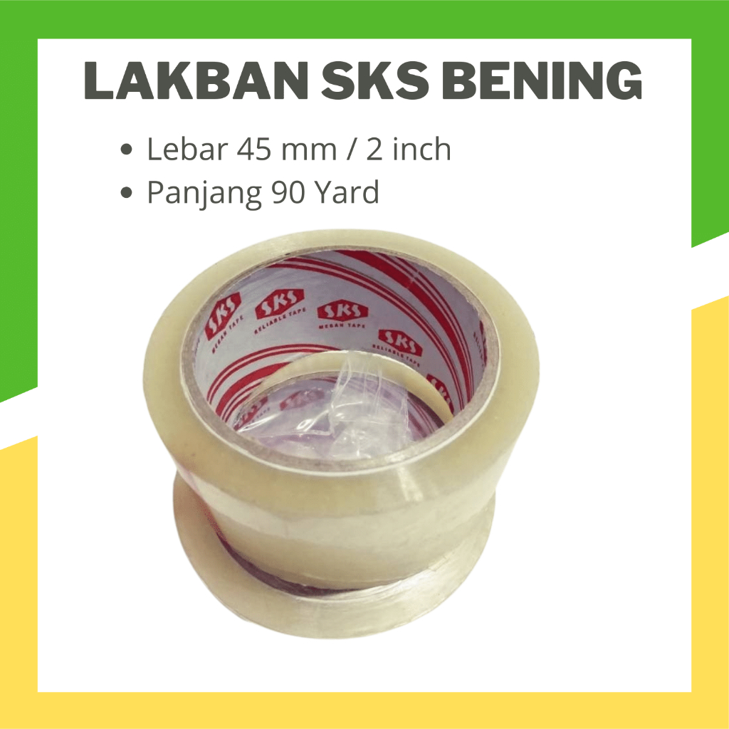 

SKS Lakban bening 1 Roll L: 45mm P 90 Yard