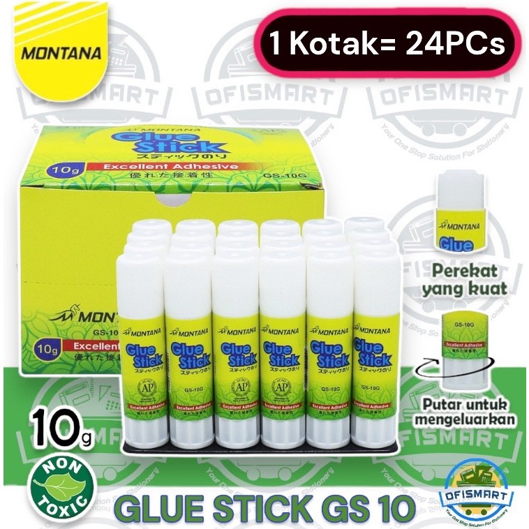 

Montana Glue Stick Lem Batang 10 Gram GS-10 | @1Ktk=24PCs