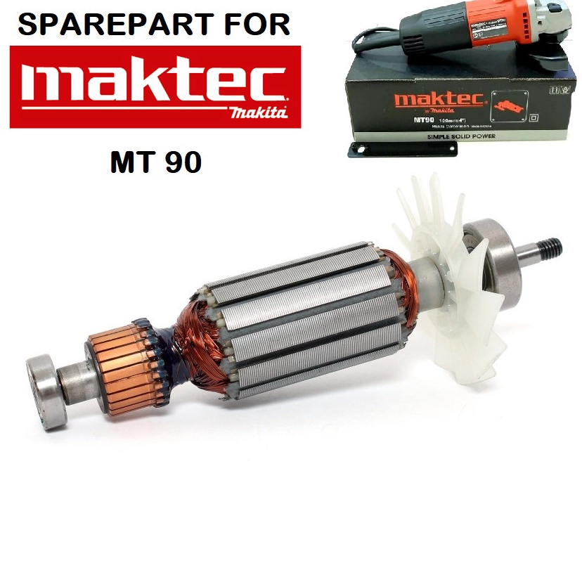 Terbaru Sparepart Armature / Gulungan Dinamo Gerinda Maktec MT90 | MT 90 / MT 91A Laris