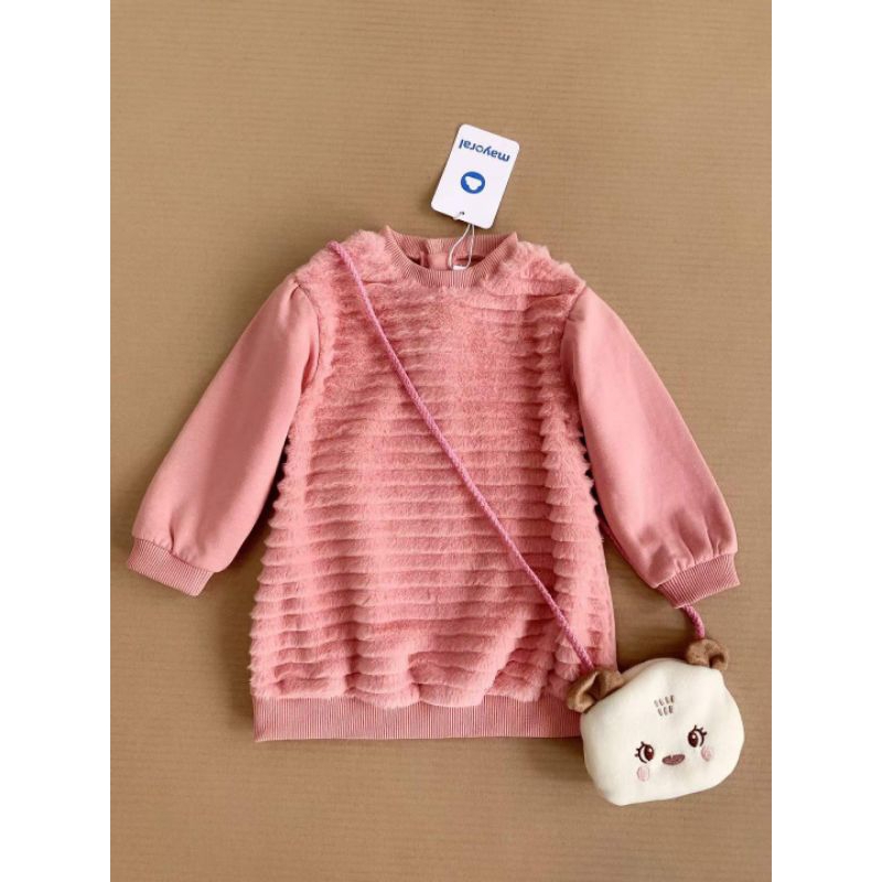 MAYORAL FUR DRESS BABY GIRL 6M-3T