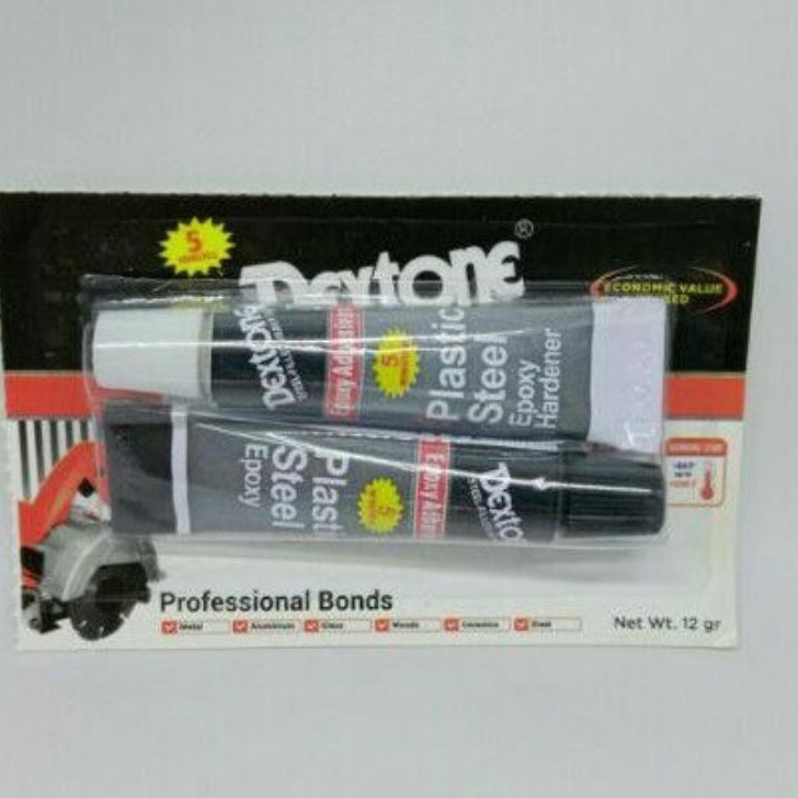 

Kirim Langsung Promo Dextone Lem Campur 12GR Lem Besi Epoxy Plastik Steel 5 Menit 12 Gram