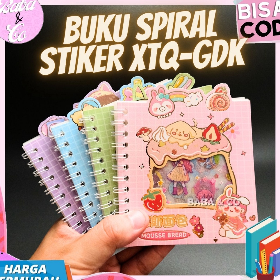 

Pasti Murah BUKU STIKER XTQ-GDK STICKER WASHI TAPE GLITTER MOMO SENMU ANTI AIR COD BUKU A6 FULL STIKER Paling Popular