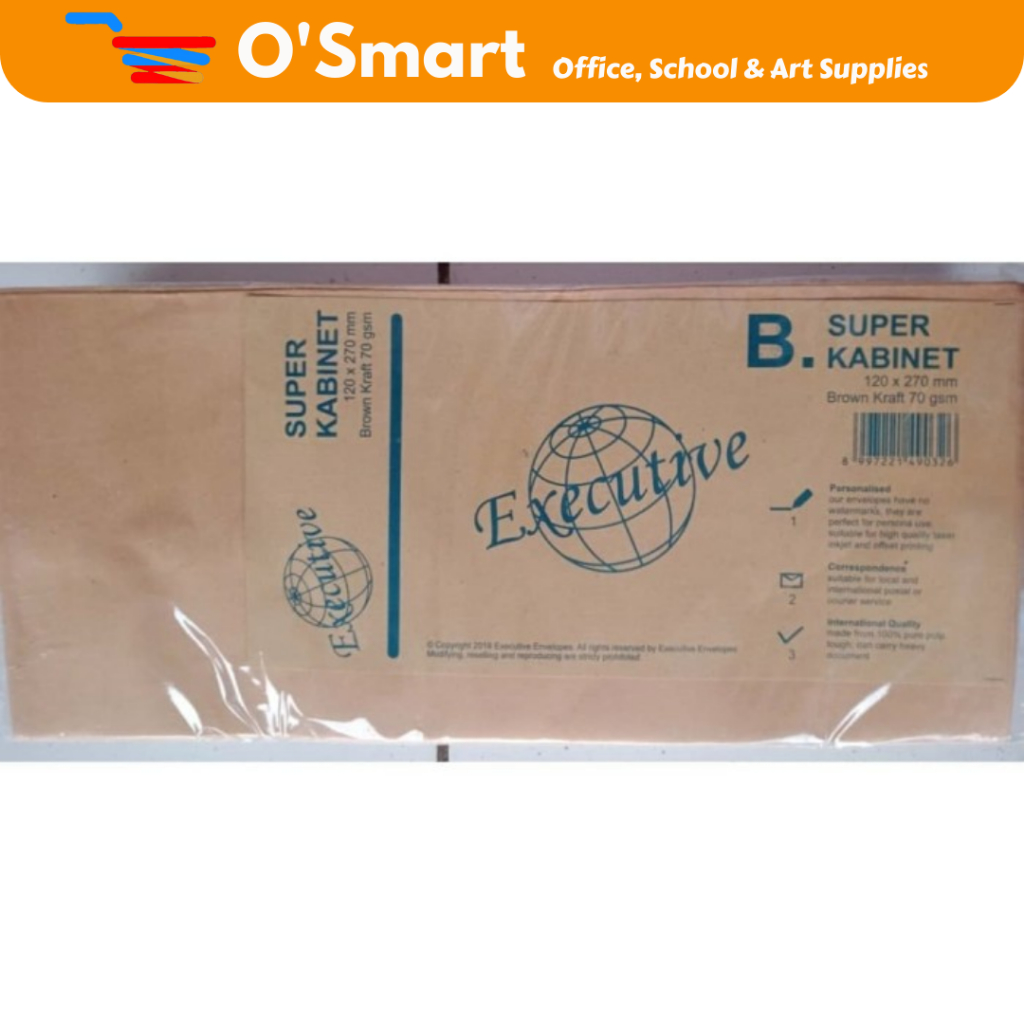 

EXECUTIVE Amplop Coklat Super Kabinet (1 Pack Isi 100 Pcs)