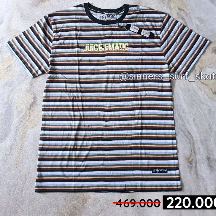 kaos juice ematic Rush stripe men tee original - size S