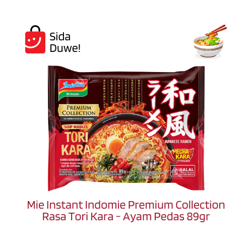 

Mie Instant Indomie Premium Collection International Cuisines Rasa Tori Kara Ayam Pedas 89gr