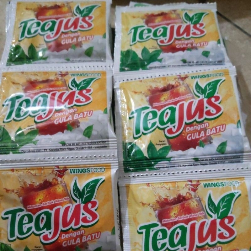 

Teajus Gula batu Melati Lemon Apel 1 renceng 10 pcs