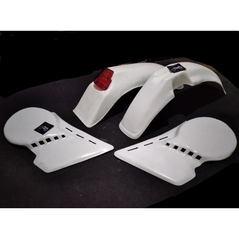 spakbor depan belakang ufo dan cover samping trail jadul vintage satu set