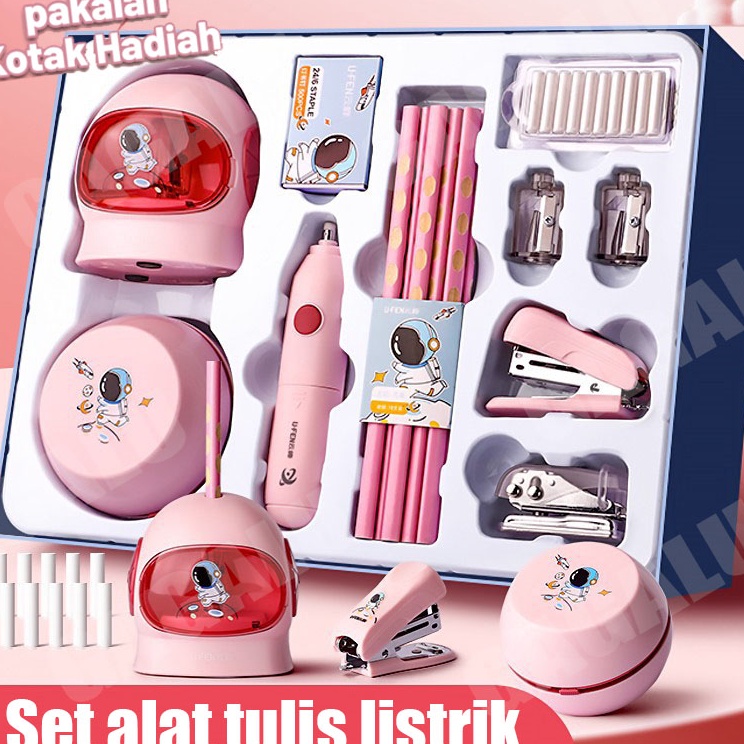 

Best Product GAGALU Electric Stationery Set / Set Alat Tulis /Elektrik Rautan Penghapus Vacuum Pensil 11 In 1 /Anak Alat Perkakas Belajar Anak Perempuan Kado