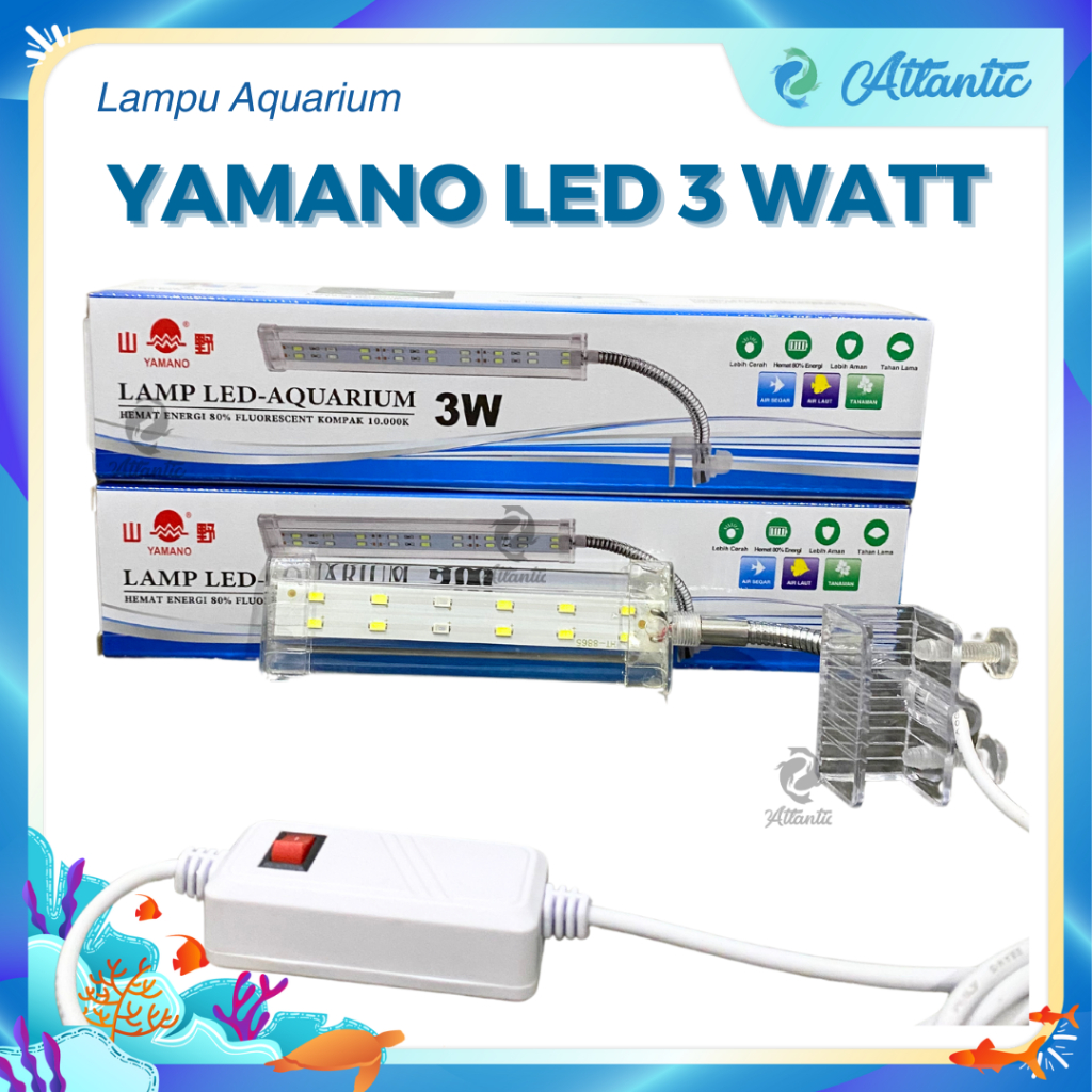 YAMANO LED JEPIT 3 WATT LAMPU LED JEPIT AQUARIUM AQUASCAPE YAMANO