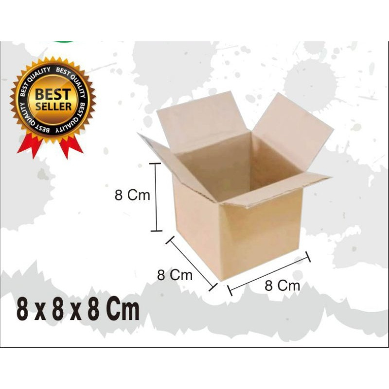 

KARDUS PACKING BOX POLOS 8x8x8 cm Bahan Tebal KRAFT/KRAFT