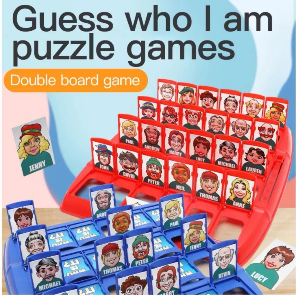 Mainan Anak Tebak Gambar Board Game Who is it / Mainan Tebakan Gambar