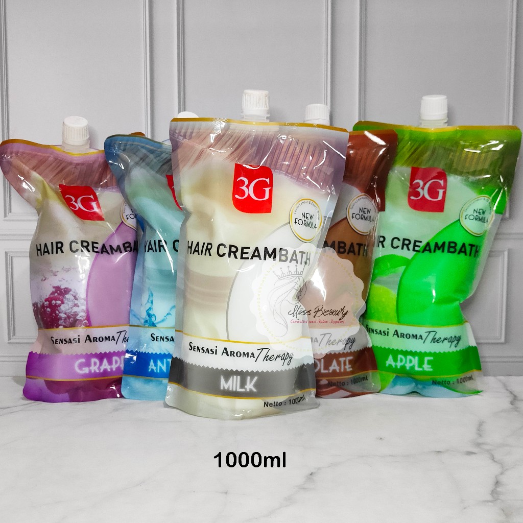 3G Hair Creambath / Creambath 3G Extra Lembut & Extra Wangi - 1000ml