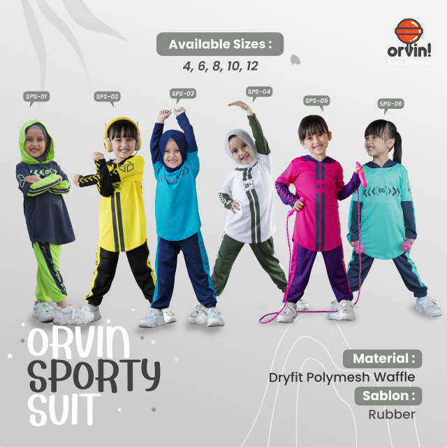 Kids Genic Jersey Orvin Warna (Dark Grey-Lime Green, Yellow-Black,