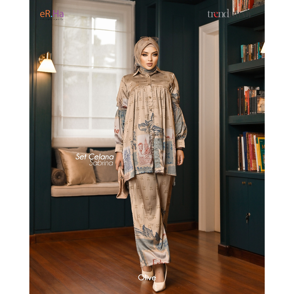 eR.Ha - SET CELANA SABRINA OLIVE PREMIUM
