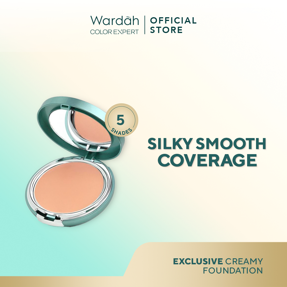 WARDAH Exclusive Creamy Foundation  - Foundation Cream Dengan Coverage Tinggi dan Tahan Lama - Makeu