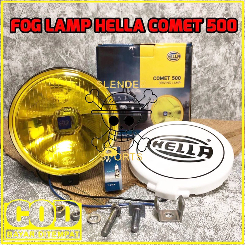 LAMPU SOROT HELLA COMET 500 YELLOW - FOG LAMP HELLA COMET TEMBAK KABUT