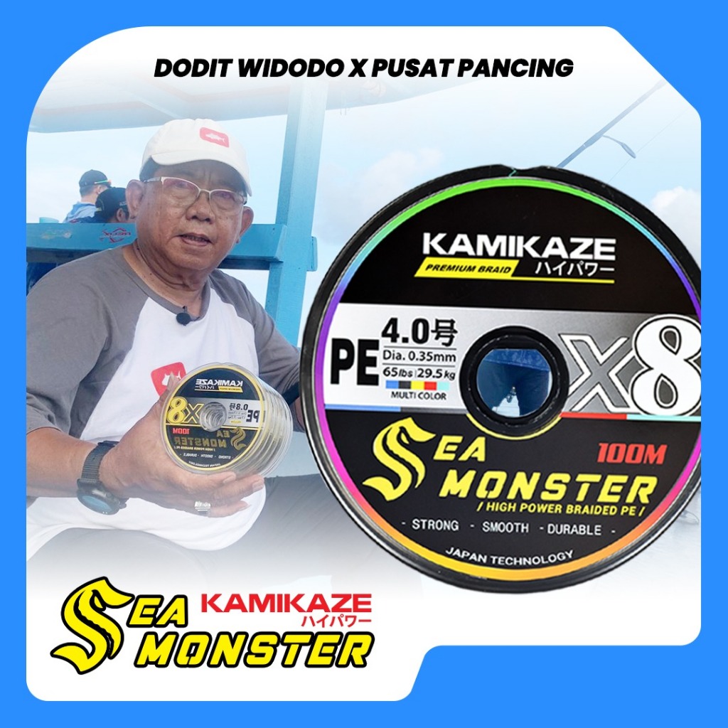 Senar Pancing PE 100 Meter Multicolor Tali Kepang Braided X8 untuk Casting dan Jigging