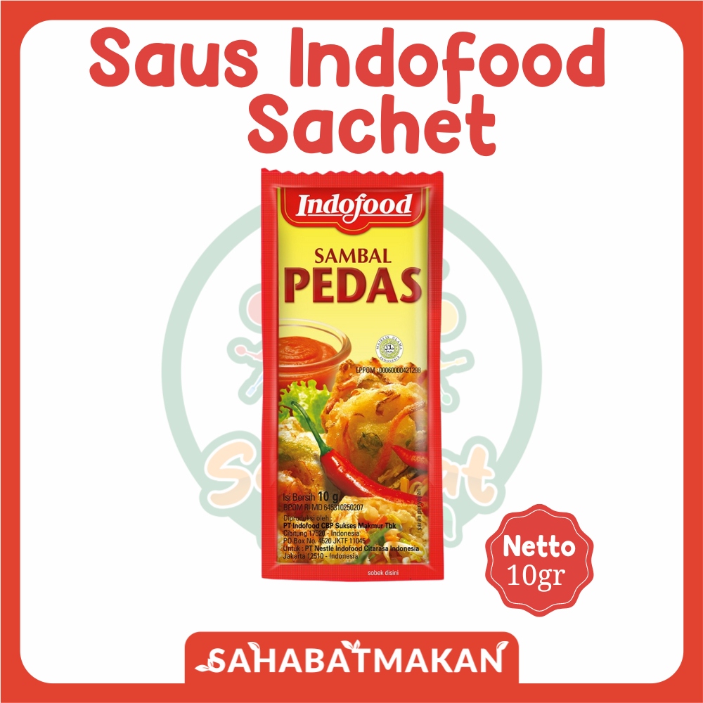 

Saos Indofood Pedas Sachet — Sahabat Makan Sayur Jogja