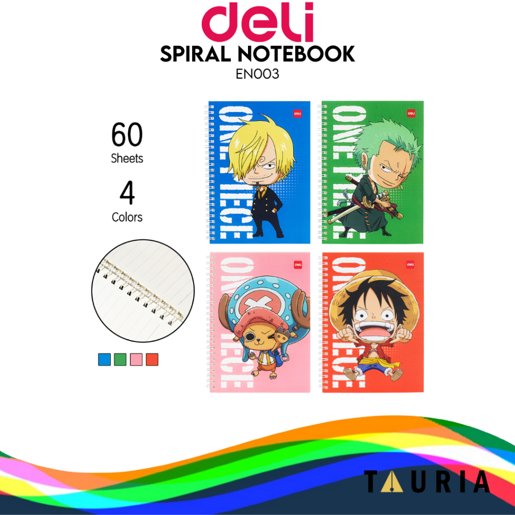 

Deli School Notebook / Buku Tulis Edisi One Piece A5 60lembar EN003