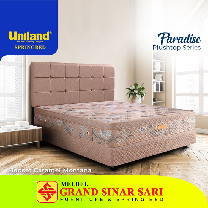 Uniland springbed paradise plushtop series bedset caramel montana set