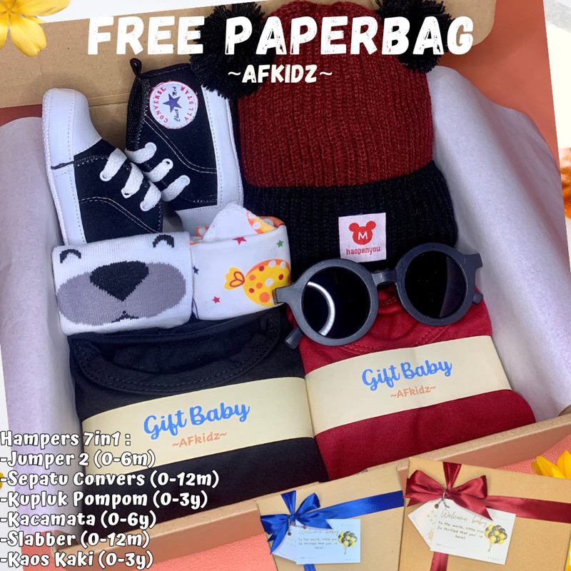 RB22 Hampers Bayi NEWBORN Premium Box Costum Kado Bayi Premium
