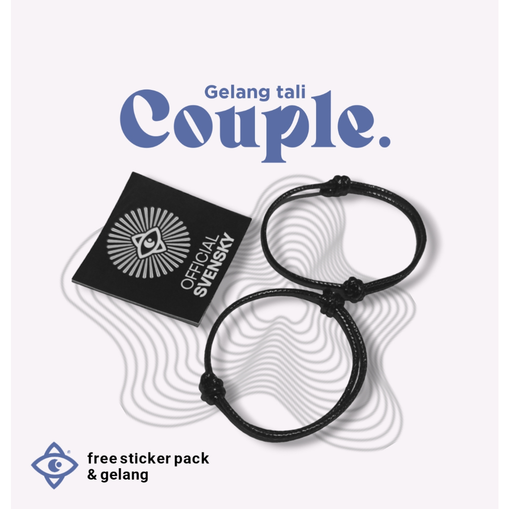 Svnsky Gelang Tali Couple / Gelang Tali Pria Wanita Simple / Gelang Tali Elegant / Gelang Tali Hitam