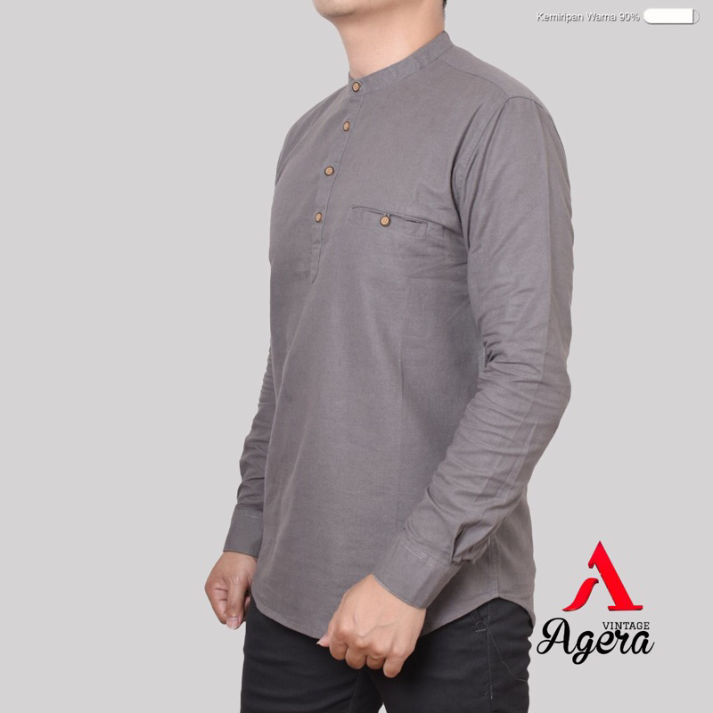 KOKO LENGAN PANJANG AGERA/SAJUAK/ KOKO MUSLIM/ BAJU KOKO/ KEMEJA KOKO/ KERAH SANGHAI/ FASHION MUSLIM
