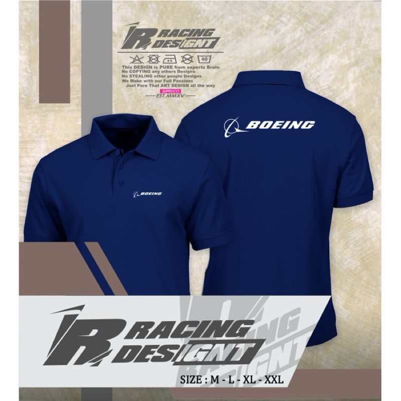 KAOS KERAH POLO/ POLOSHIRT LOGO PESAWAT BOEING TERBARU