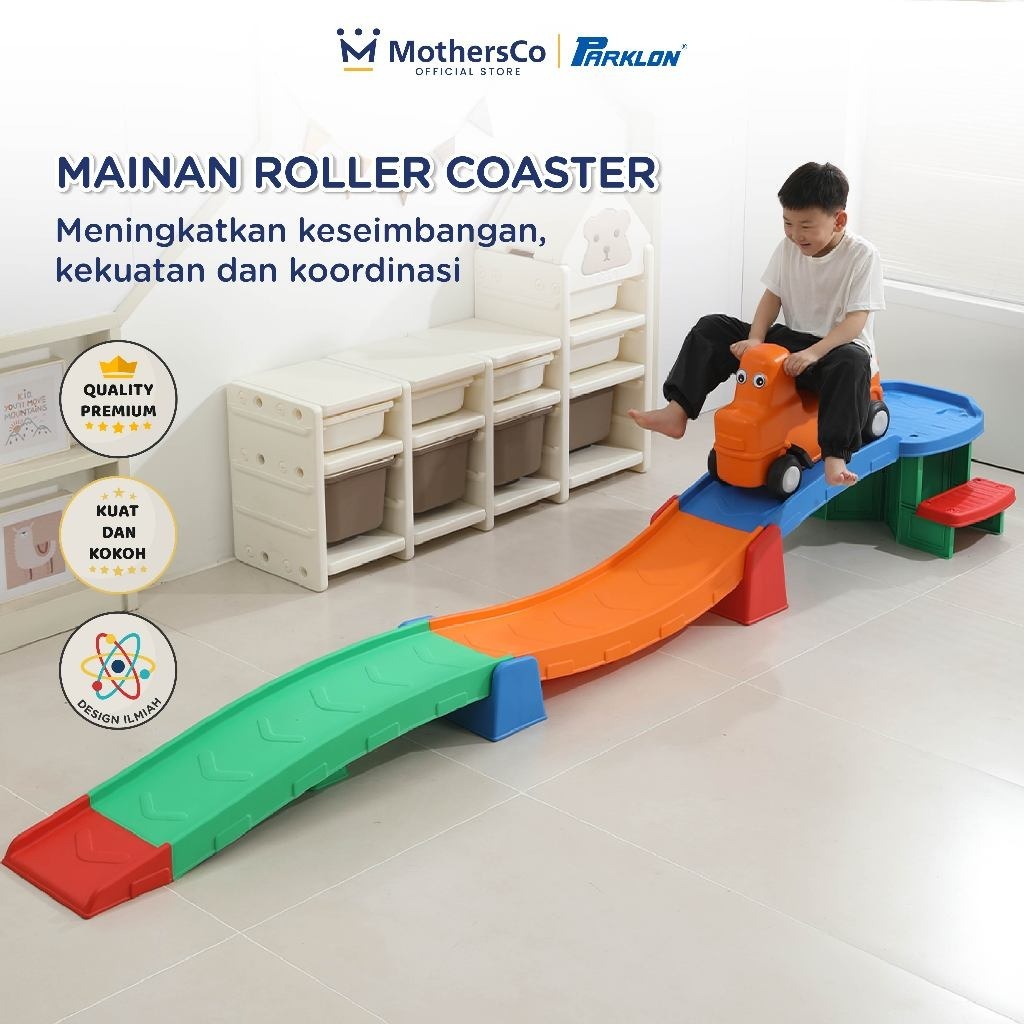 Mainan Mobil Seluncur Roller Coaster Mainan Anak Perosotan Mobilan Slide Ride On Motor Luncur Track