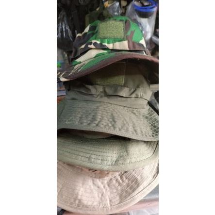 topi rimba tali marinir loreng tactical velcroo bucket hat malvinas velbed