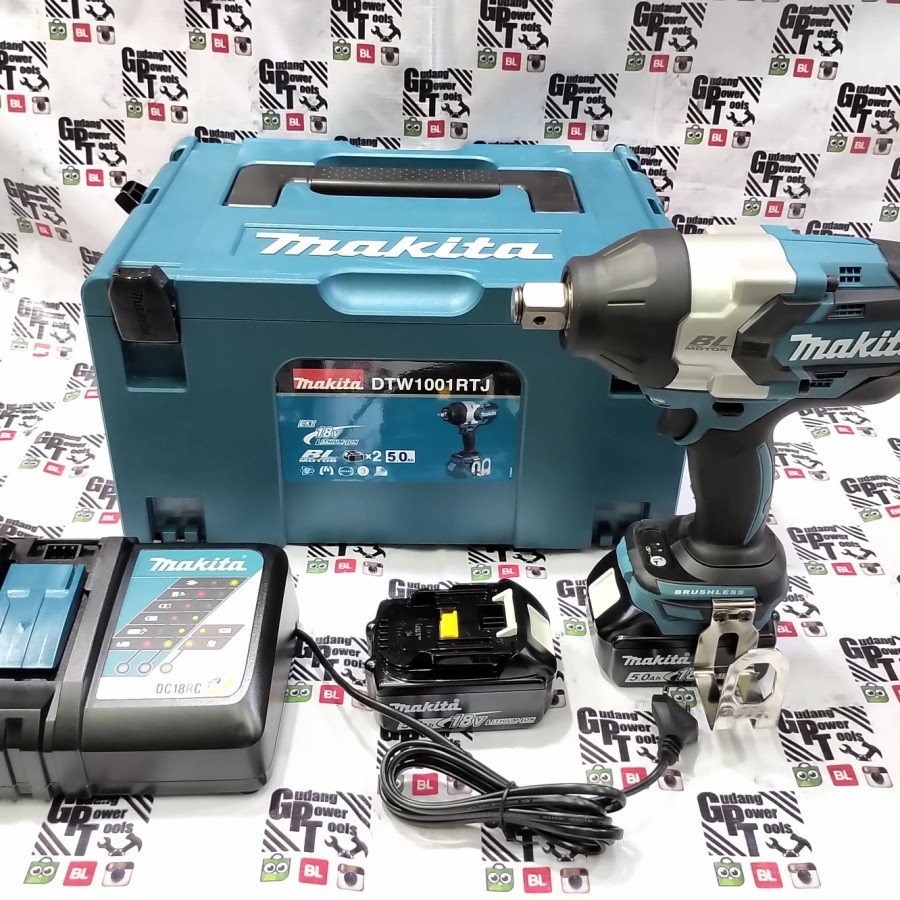 Mesin Impact Wrench Baterai Cordless 18V Makita / / Mesin Cordless Impact Wrench Makita DTW1001RTJ D