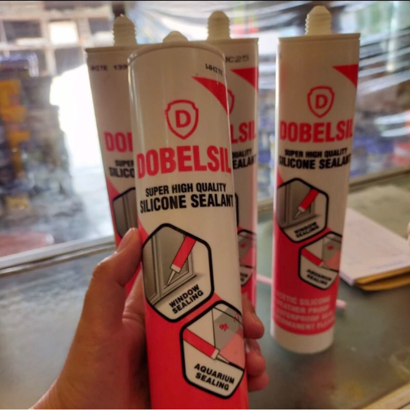 Sealent Dobelsil / Silicone Sealent Hitam, Putih, Clear