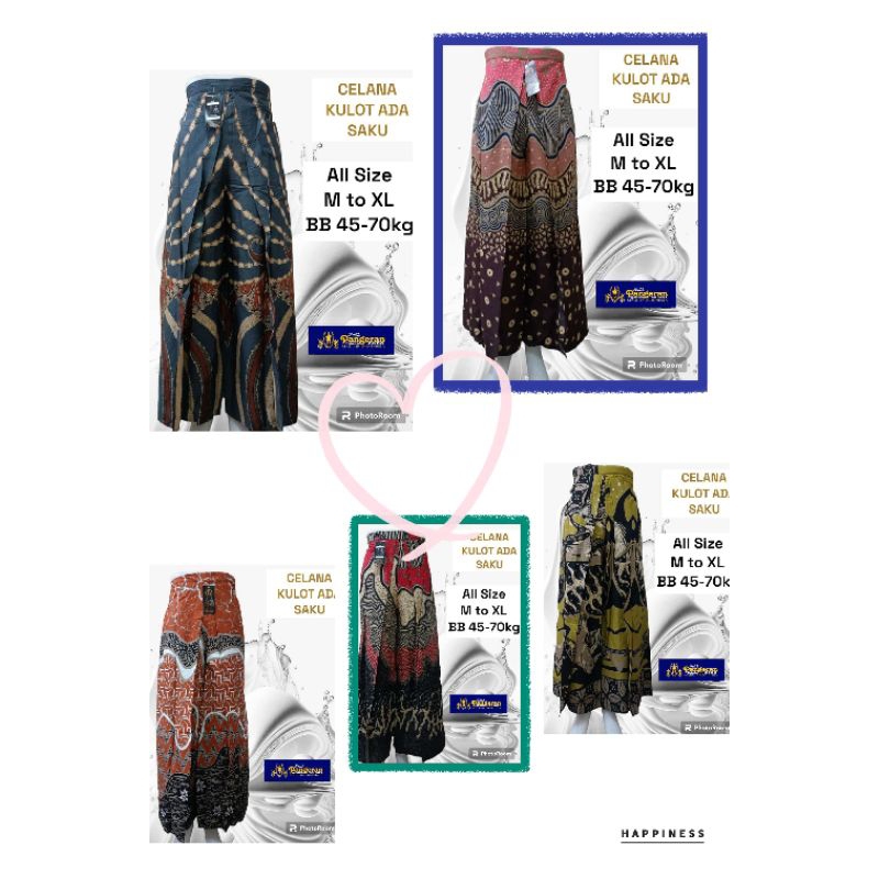 Celana Kulot Batik Premium Bersayap Perempuan | Kulot wanita Katun Premium Modern | Celana Batik nya