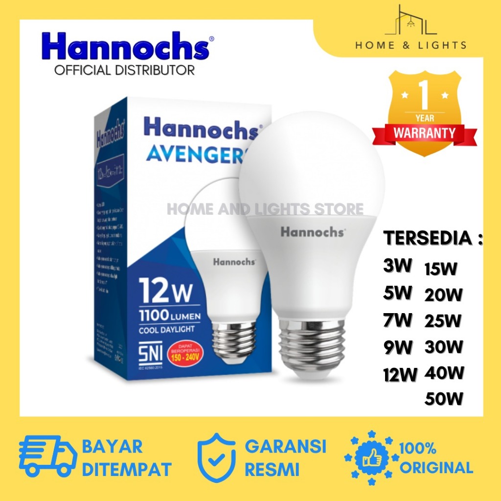Lampu LED Hannochs Avengers 40W 50W Cool Daylight