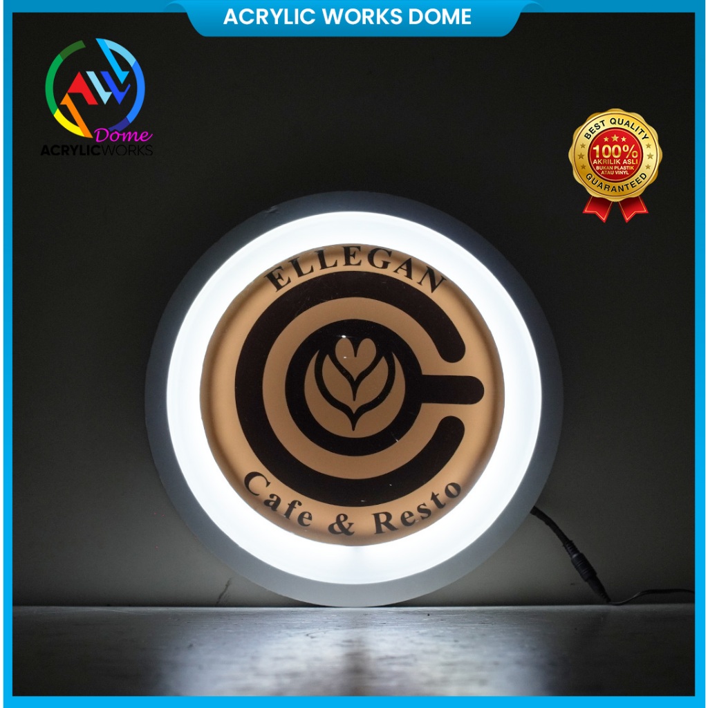 Papan Nama Toko LED Custom Logo Signage Murah