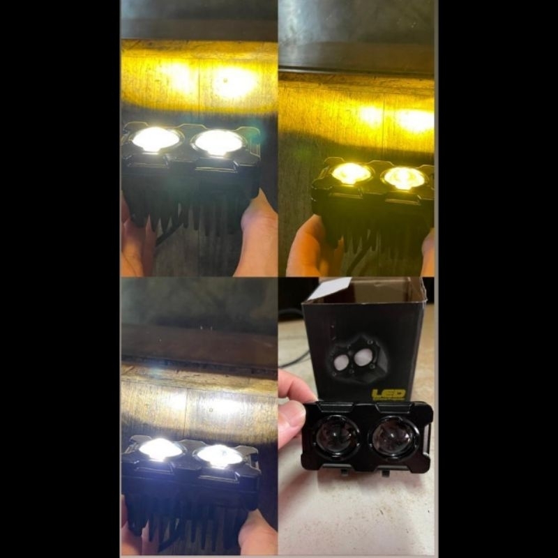 Lampu laser/ lampu sorot mini projie mobil dan motor 2 mata