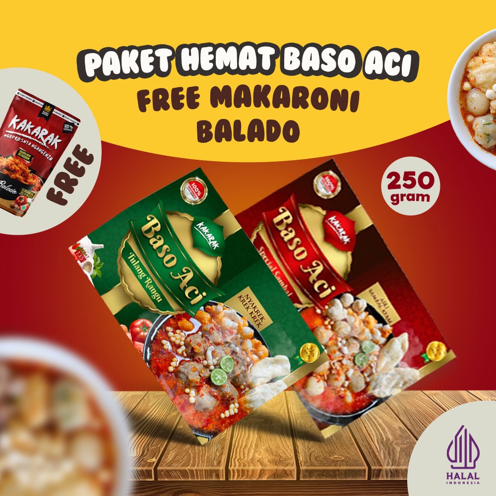 

Paket Hemat Baso Aci GRATIS MAKARONI BALADO